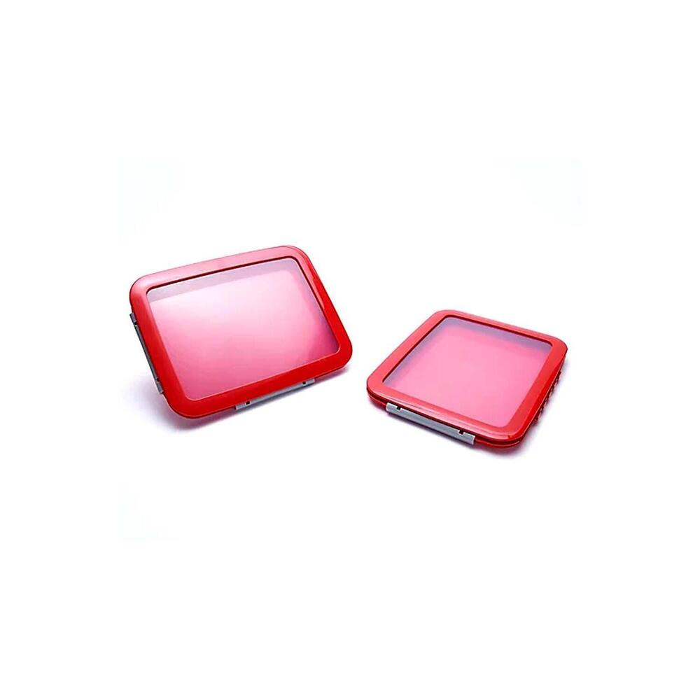 Food Flex 2-Pack Large Flat Food Storage Containers Red